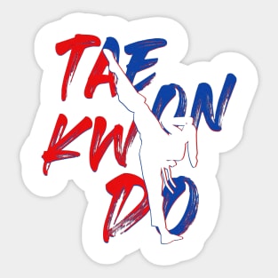 Kick like a girl - Taekwondo high kick girl Sticker